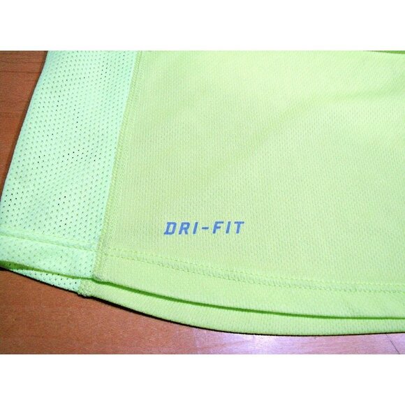 Nike Womens Neon Yellow Dri-Fit Short Sleeve Activewear Pullover T-Shirt Size S - Picture 3 of 9